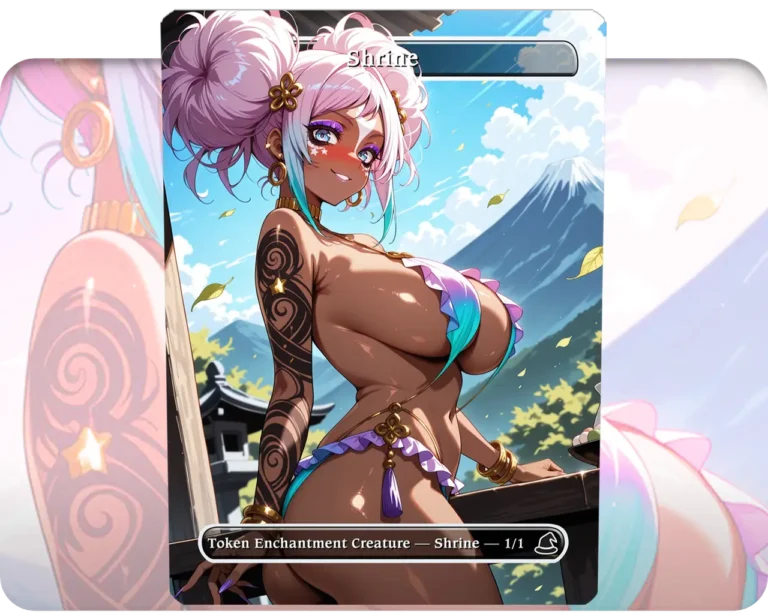 Shrine Token (Gyaru) v2 (WA-00458) custom MTG proxy single card artwork