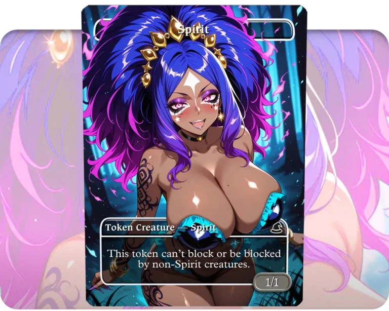 Spirit Token (Gyaru) custom MTG proxy single card artwork