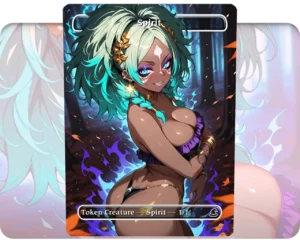 Spirit Token (Gyaru) v2 custom MTG proxy single card artwork