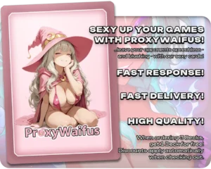 Pink ProxyWaifus card back supplied with the Spirit Token (Gyaru) v2 proxy single