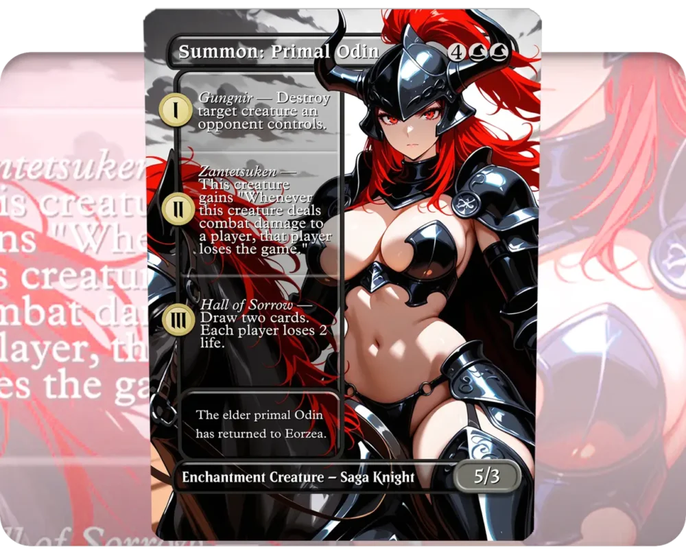 Summon: Primal Odin custom MTG proxy single card artwork