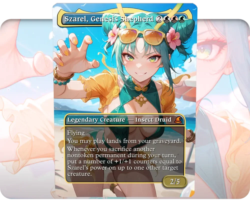 Mantis Oceanic Harmony (Marvel Rivals) - Szarel, Genesis Shepherd custom MTG proxy single card artwork