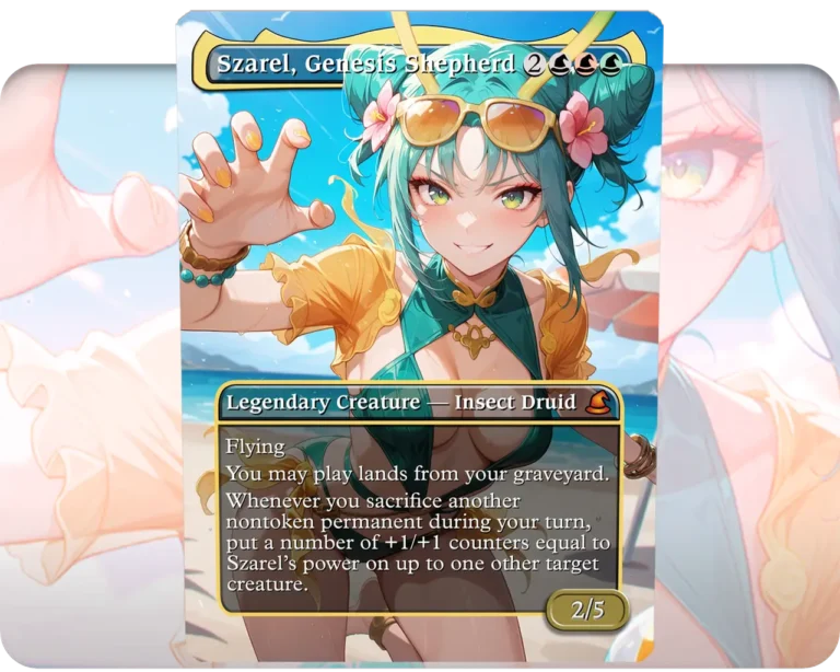 Mantis Oceanic Harmony (Marvel Rivals) - Szarel, Genesis Shepherd custom MTG proxy single card artwork