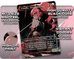 Velvette (Hazbin Hotel) - Arabella, Abandoned Doll proxy card size and print guide