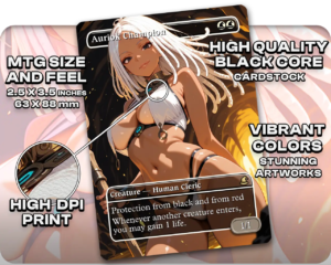Auriok Champion proxy card size and print guide