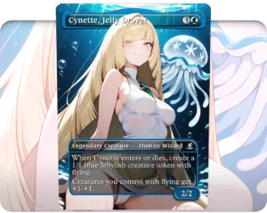 Lusamine (Pokemon) - Cynette, Jelly Drover custom MTG proxy single card artwork