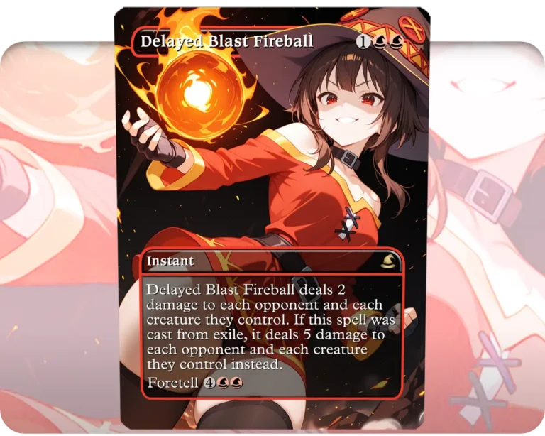 Adult Megumin (KonoSuba) - Delayed Blast Fireball custom MTG proxy single card artwork