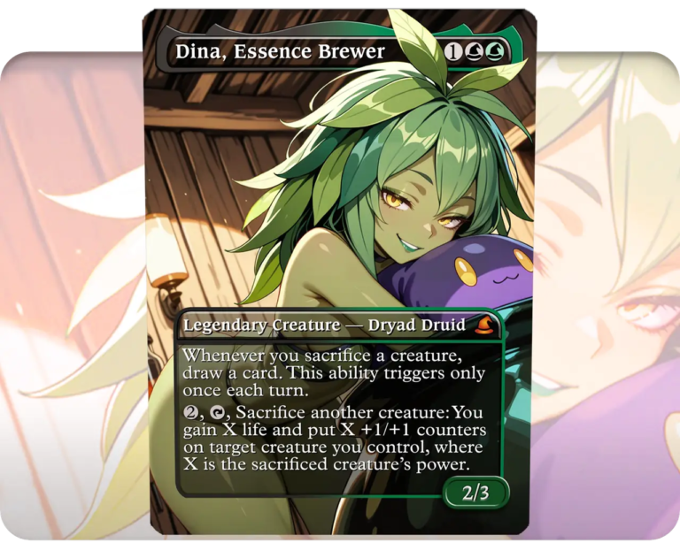 Dina, Essence Brewer custom MTG proxy single card artwork