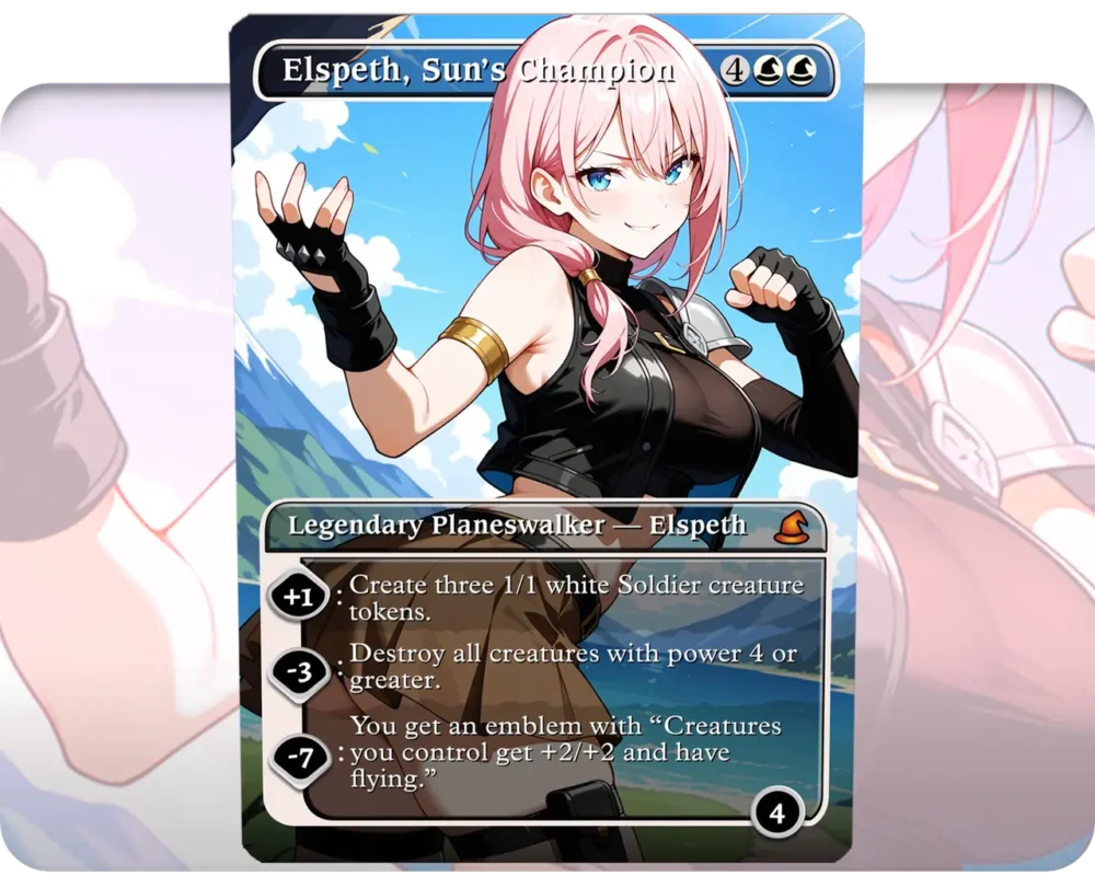 Lightning (Final Fantasy) - Elspeth, Sun's Champion custom MTG proxy single card artwork