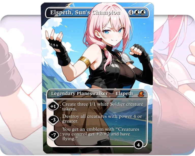 Lightning (Final Fantasy) - Elspeth, Sun's Champion custom MTG proxy single card artwork