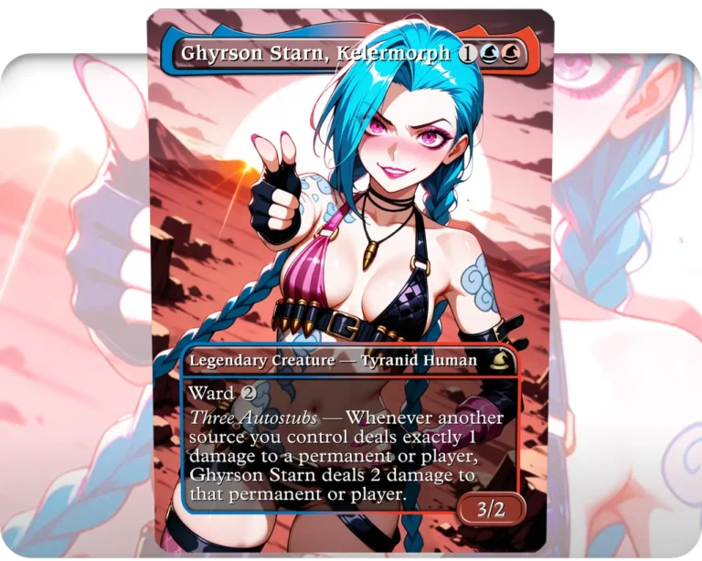 Adult Jinx (LOL) - Ghyrson Starn, Kelermorph custom MTG proxy single card artwork