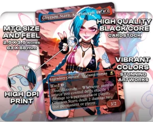 Adult Jinx (LOL) - Ghyrson Starn, Kelermorph proxy card size and print guide