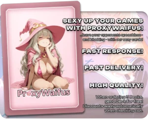Pink ProxyWaifus card back supplied with the Greatsword Sister - Grand Arbiter Augustin IV proxy single