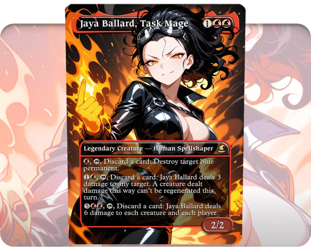 Jaya Ballard, Task Mage custom MTG proxy single card artwork