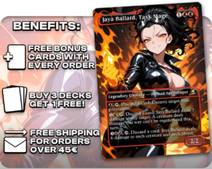 Jaya Ballard, Task Mage proxy card promotional artwork