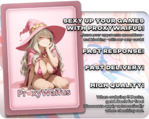Pink ProxyWaifus card back supplied with the Kyler, Sigardian Emissary proxy single