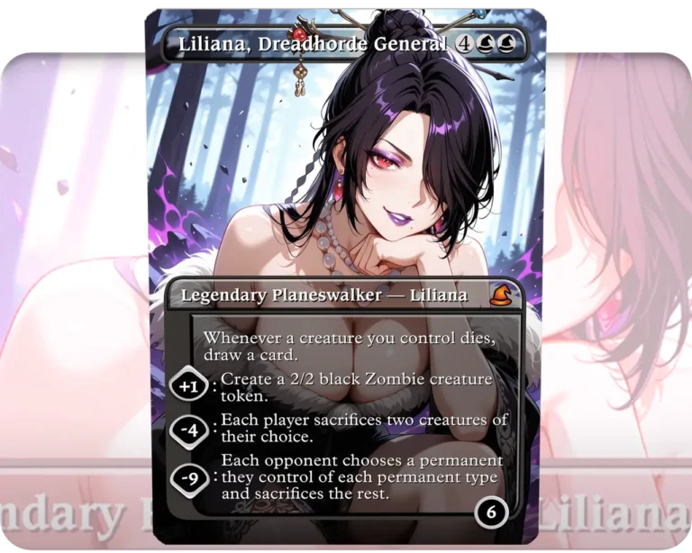 Lulu (Final Fantasy) - Liliana, Dreadhorde General custom MTG proxy single card artwork