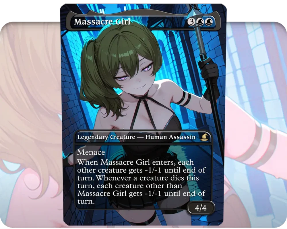 Übel (Sousou no Frieren) - Massacre Girl custom MTG proxy single card artwork