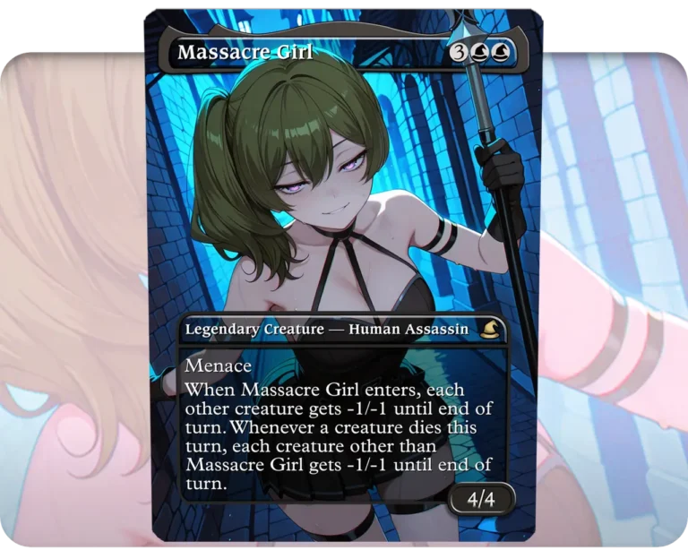 Übel (Sousou no Frieren) - Massacre Girl custom MTG proxy single card artwork