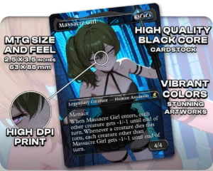 Übel (Sousou no Frieren) - Massacre Girl proxy card size and print guide