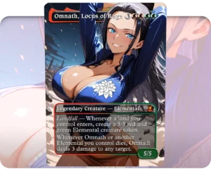 Nico Robin (One Piece) - Omnath, Locus of Rage custom MTG proxy single card artwork