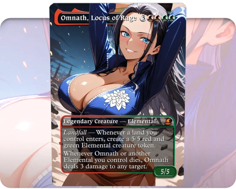 Nico Robin (One Piece) - Omnath, Locus of Rage custom MTG proxy single card artwork