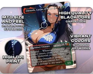 Nico Robin (One Piece) - Omnath, Locus of Rage proxy card size and print guide