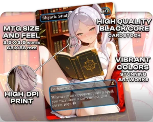Frieren - Rhystic Study proxy card size and print guide