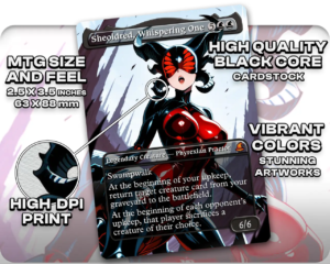 Sheoldred, Whispering One proxy card size and print guide