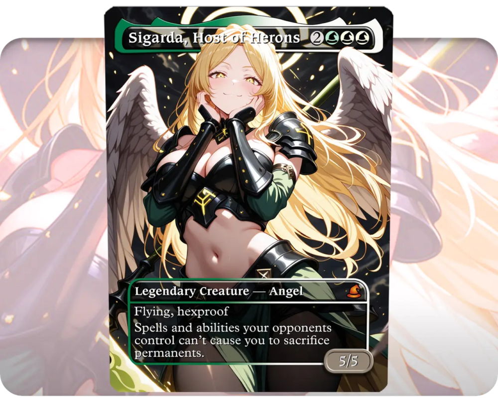 Sigarda, Host of Herons custom MTG proxy single card artwork