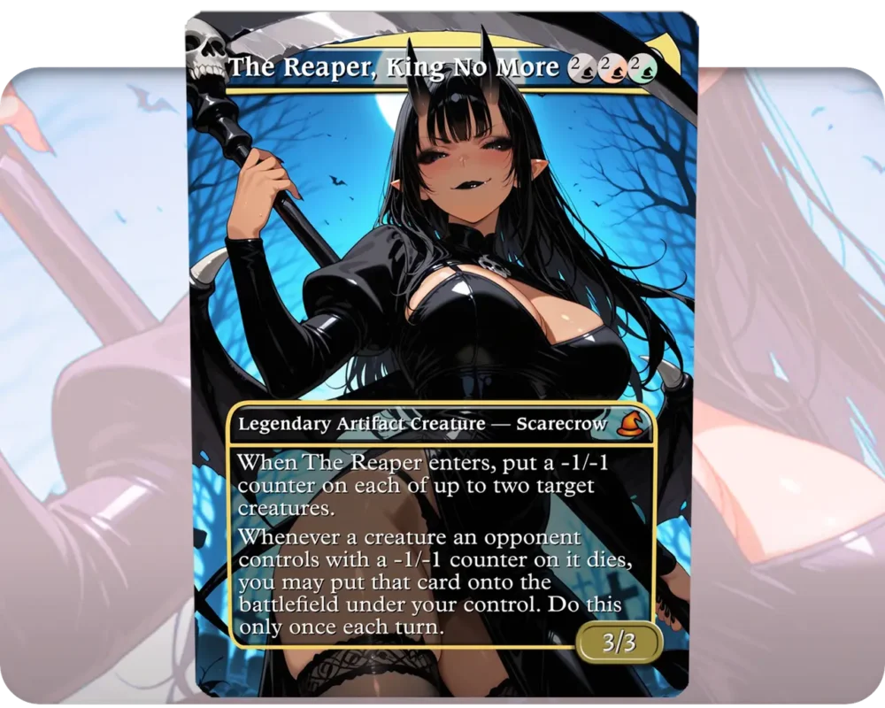 The Reaper, King No More custom MTG proxy single card artwork