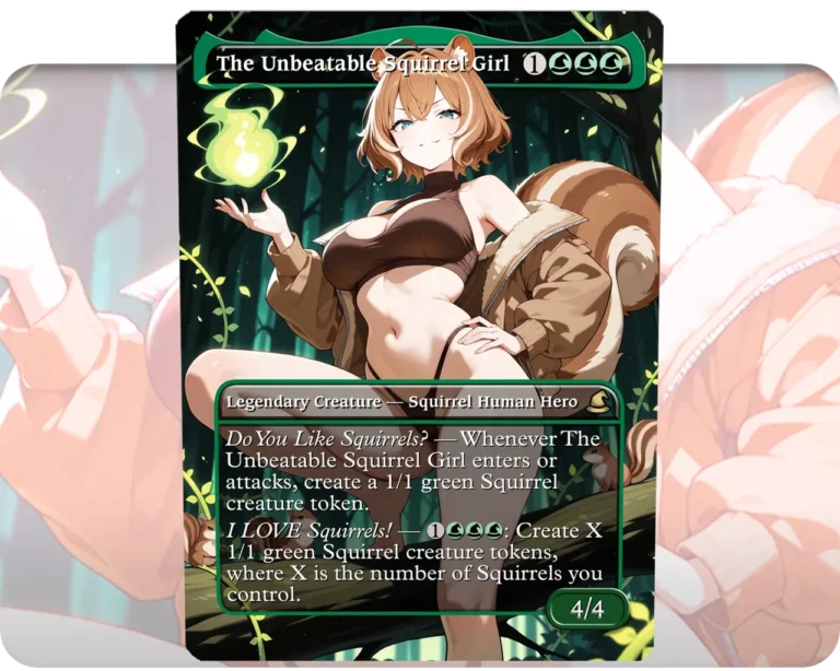 The Unbeatable Squirrel Girl custom MTG proxy single card artwork