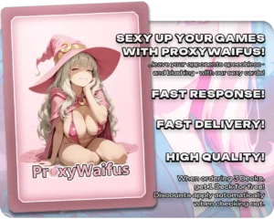 Pink ProxyWaifus card back supplied with the Principal Cadence (MLP) - Tuvasa the Sunlit proxy single