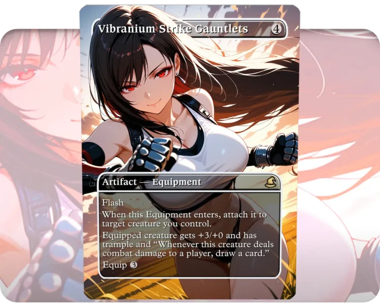 Tifa Lockhart (Final Fantasy) - Vibranium Strike Gauntlets custom MTG proxy single card artwork