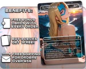 Blonde Blazer (Dispatch) - Akroma's Will proxy card promotional artwork