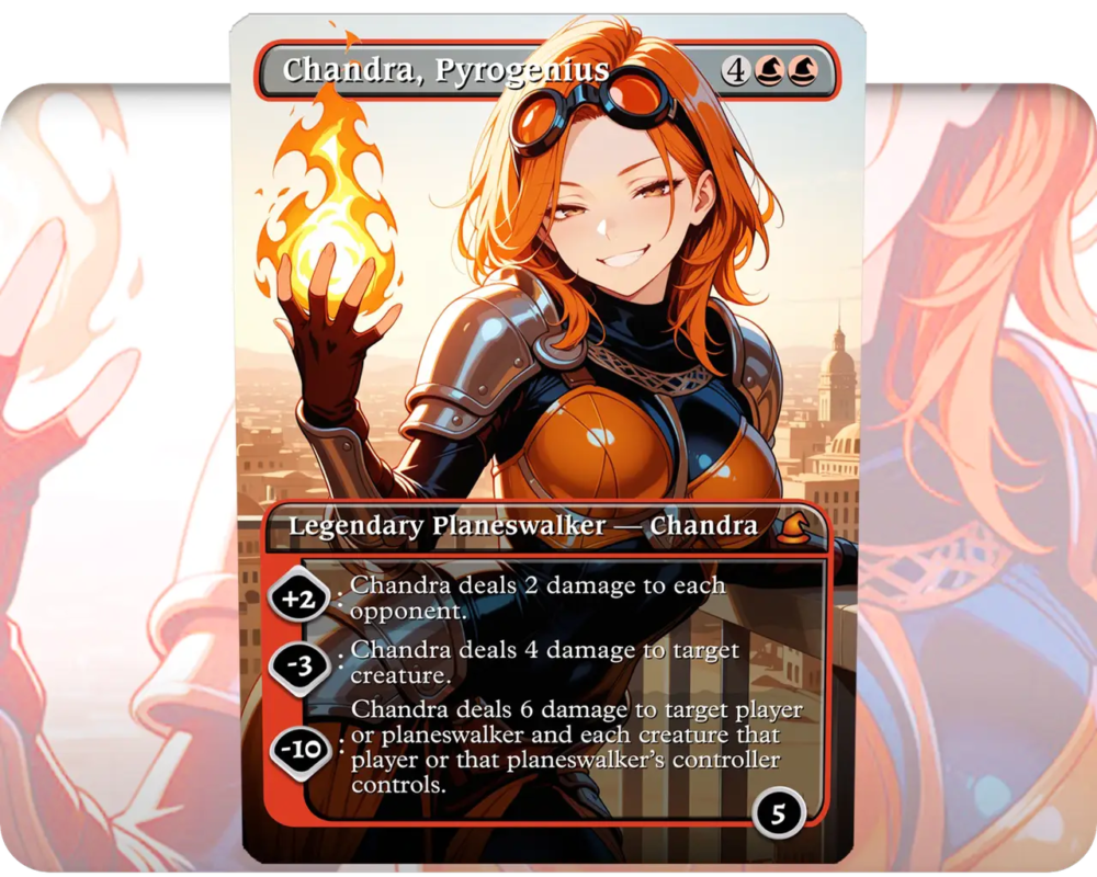 Chandra, Pyrogenius custom MTG proxy single card artwork