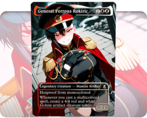 General Ferrous Rokiric (Gothic Military) custom MTG proxy single card artwork