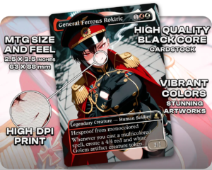 General Ferrous Rokiric (Gothic Military) proxy card size and print guide