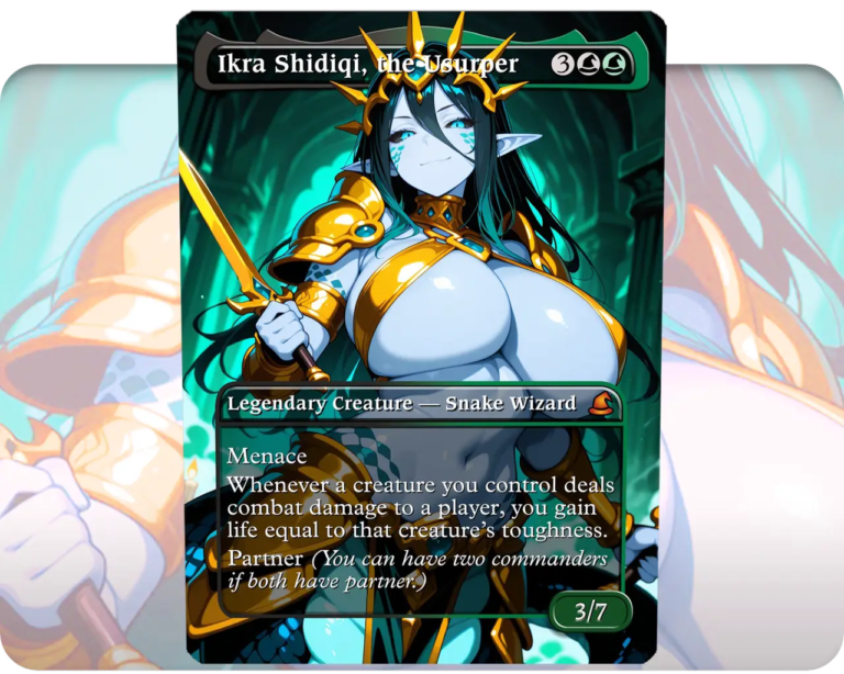 Ikra Shidiqi, the Usurper custom MTG proxy single card artwork