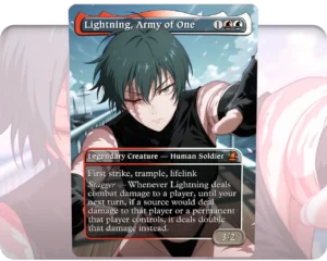 Maki Zenin (Jujutsu Kaisen) - Lightning, Army of One custom MTG proxy single card artwork