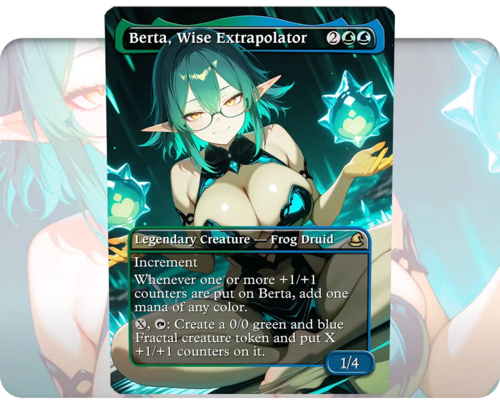 Berta, Wise Extrapolator custom MTG proxy single card artwork