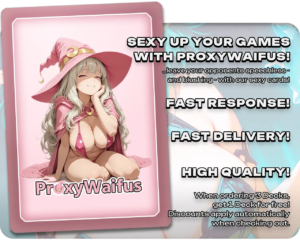 Pink ProxyWaifus card back supplied with the Berta, Wise Extrapolator proxy single
