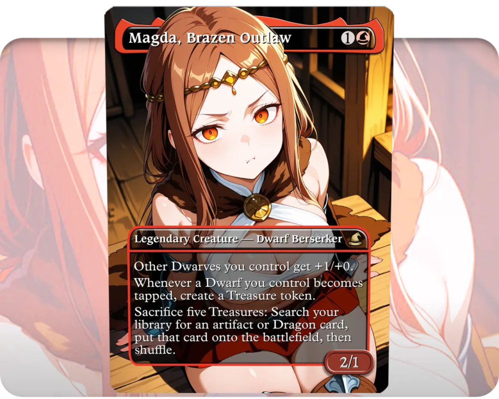 Magda, Brazen Outlaw v2 custom MTG proxy single card artwork
