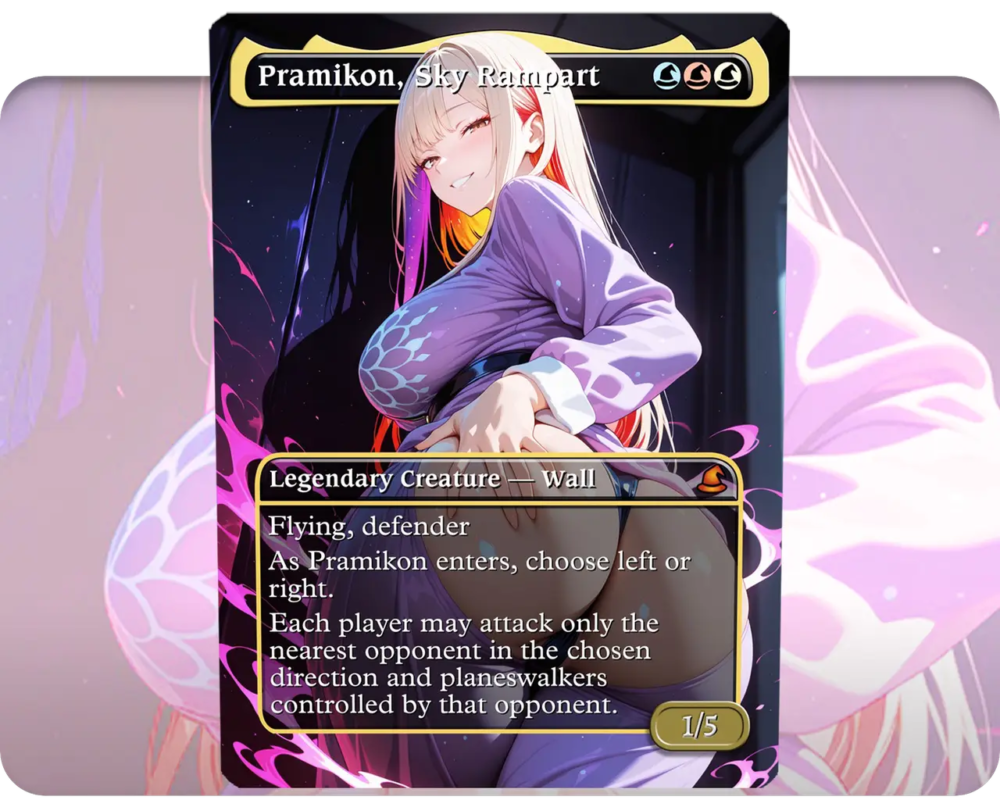 Pramikon, Sky Rampart custom MTG proxy single card artwork