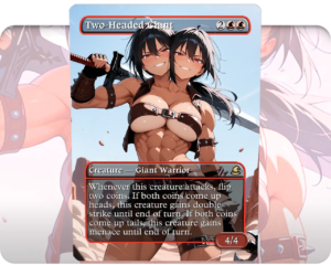 Two-Headed Giant custom MTG proxy single card artwork