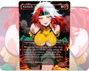 Rogue (X-Men) - Karlach, Fury of Avernus custom MTG proxy single card artwork