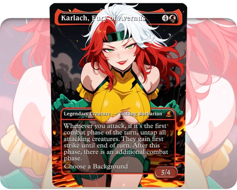 Rogue (X-Men) - Karlach, Fury of Avernus custom MTG proxy single card artwork