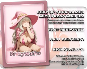 Pink ProxyWaifus card back supplied with the Aisha ClanClan (Outlaw Star) - Ygra, Eater of All proxy single