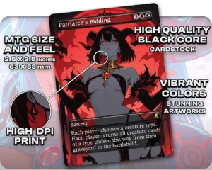 Material overview supplied for the Be'lakor Demons Tribal proxy deck