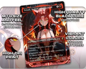 Rin and Seri Tribal | Cat and Dog Waifus | Commander Deck — card stock and finish guide